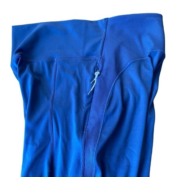 All in Motion Flex Ribbed High-Rise 7/8 Leggings Navy Medium - Picture 4 of 7